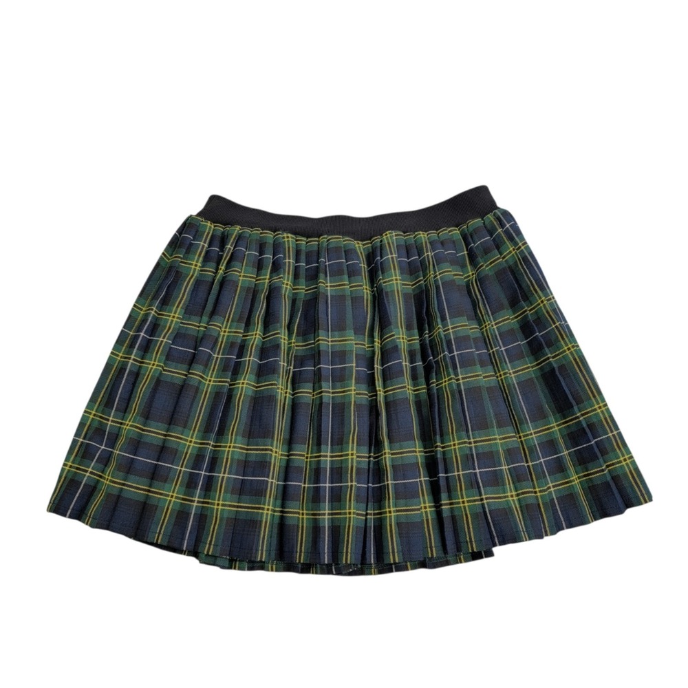 Xhilaration Skirt XL Plaid Pleated Lined Green Dark Academia School Girl Preppy - Picture 3 of 14